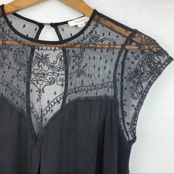 Wishlist Swing Dress Lace Embroidery Keyhole Back - Picture 4 of 8